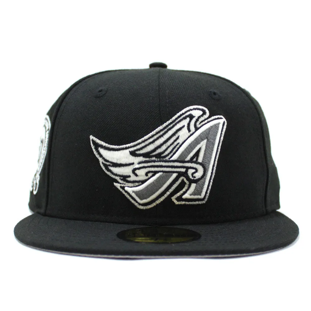 Anaheim Angels 50th Anniversary New Era 59Fifty Fitted Hat (GITD Black Grey Under Brim)