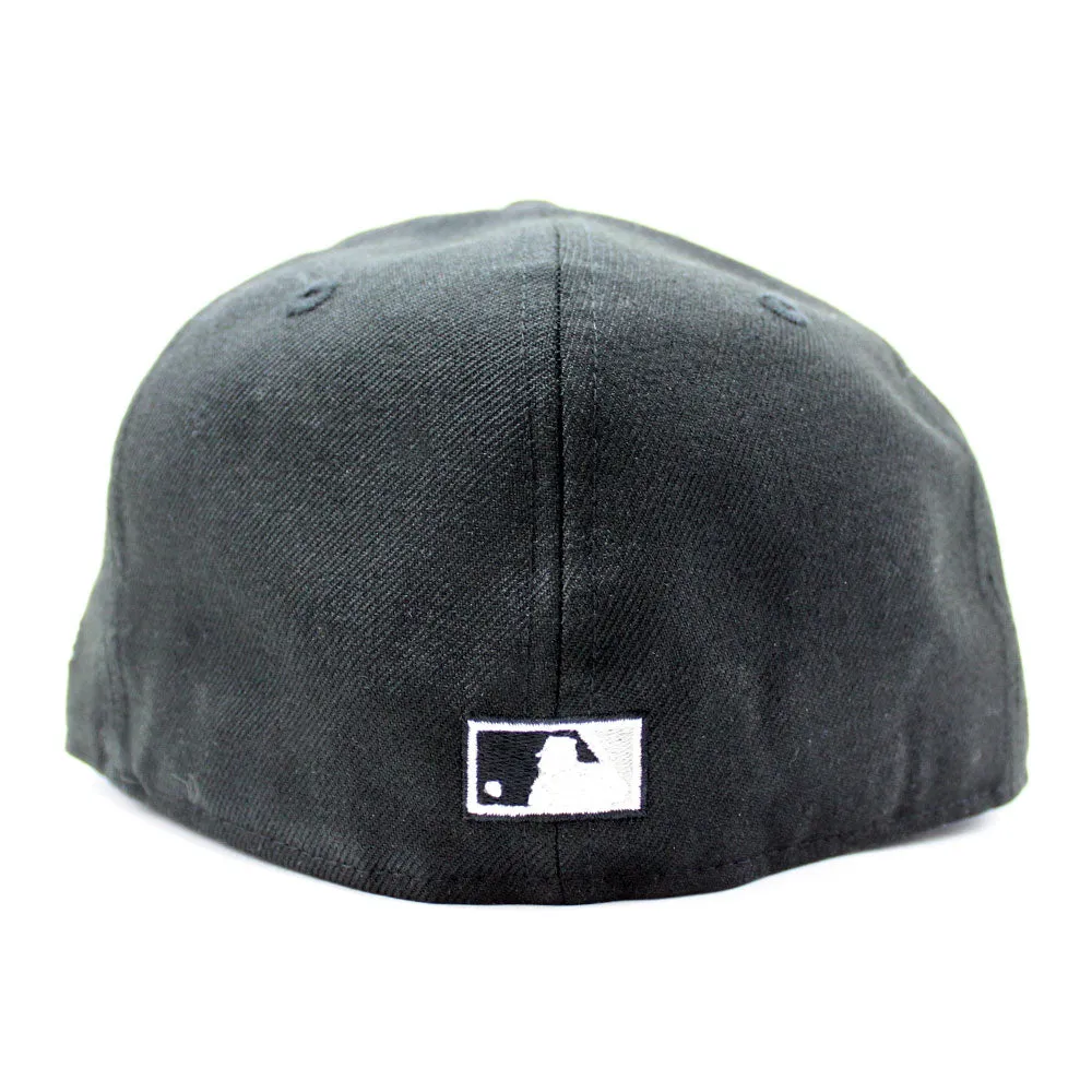 Anaheim Angels 50th Anniversary New Era 59Fifty Fitted Hat (GITD Black Grey Under Brim)