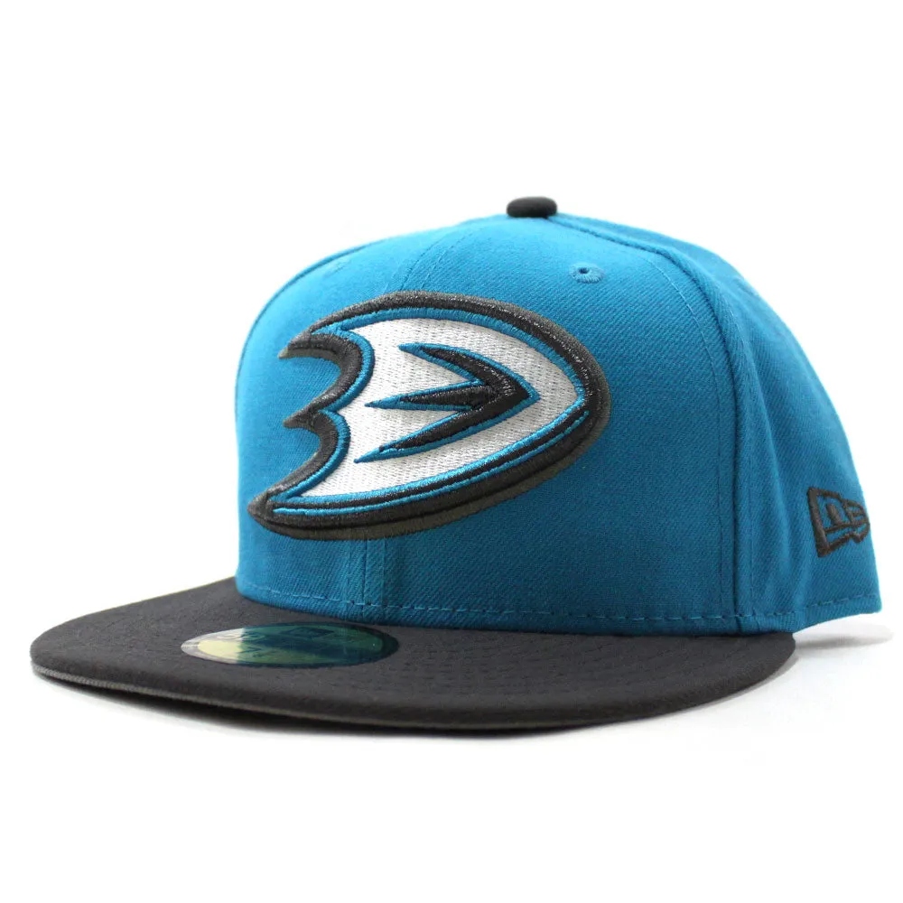 ANAHEIM DUCKS New Era 59Fifty Fitted Hat (BLUE JEWEL STORM GRAY Gray Under Brim)