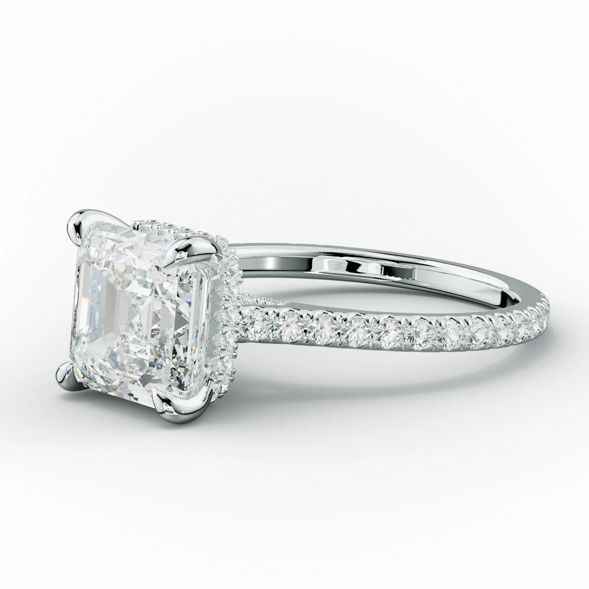 Aria Asscher Cut Diamond Engagement Ring