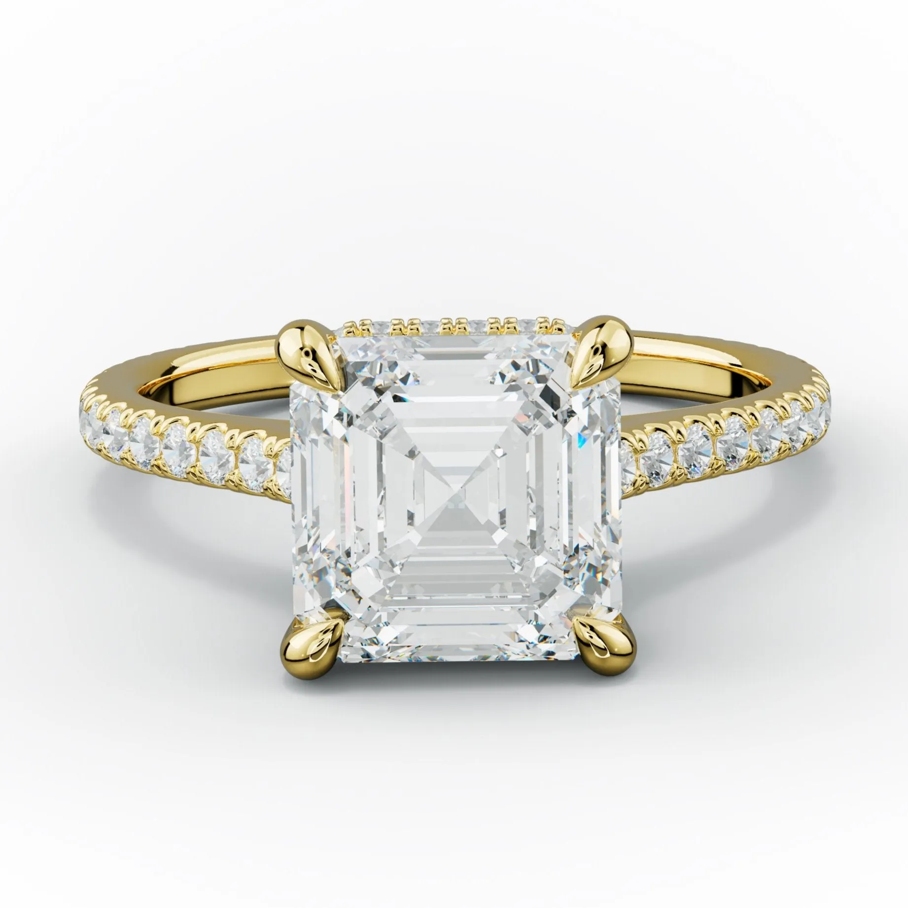 Aria Asscher Cut Diamond Engagement Ring