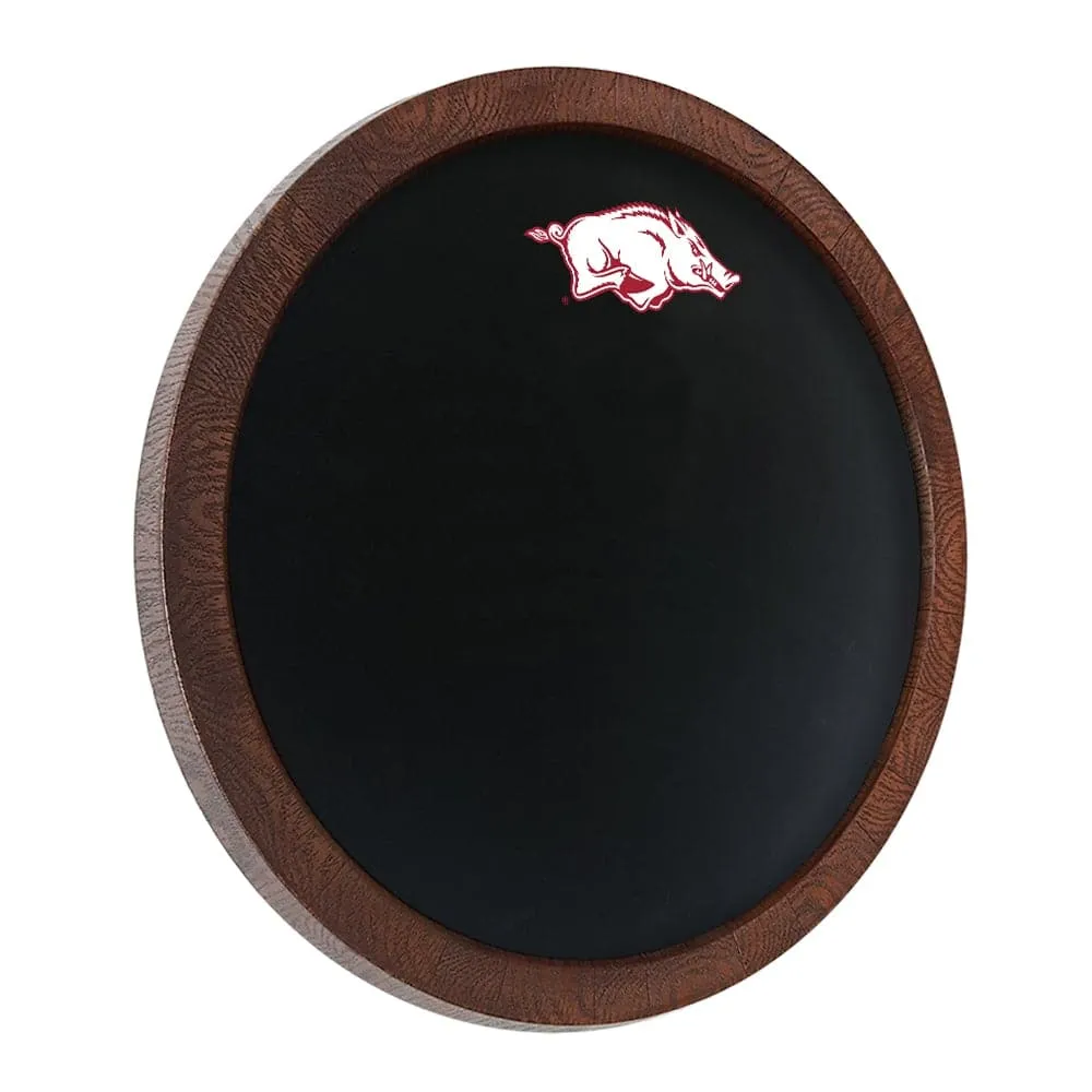 Arkansas Razorbacks: Chalkboard "Faux" Barrel Top Sign