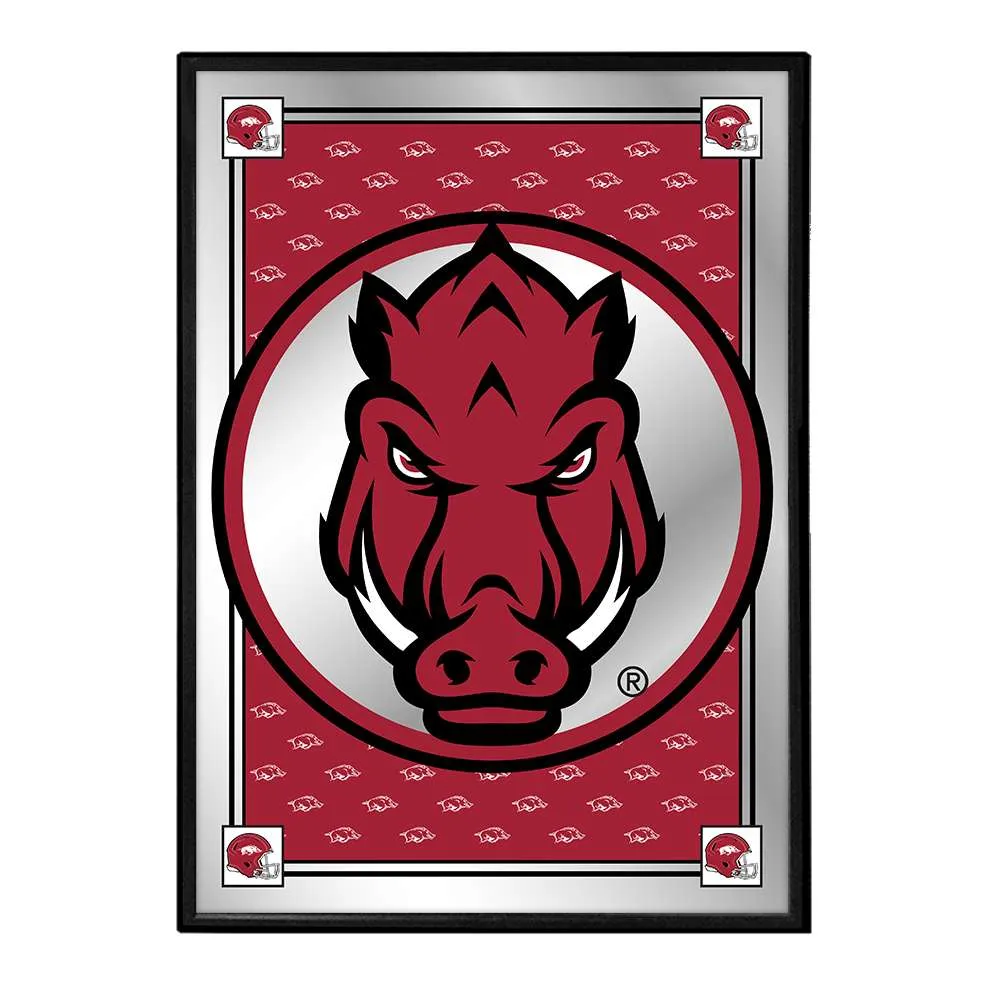 Arkansas Razorbacks: Tusk Stare, Team Spirit - Framed Mirrored Wall Sign