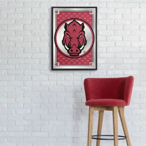 Arkansas Razorbacks: Tusk Stare, Team Spirit - Framed Mirrored Wall Sign