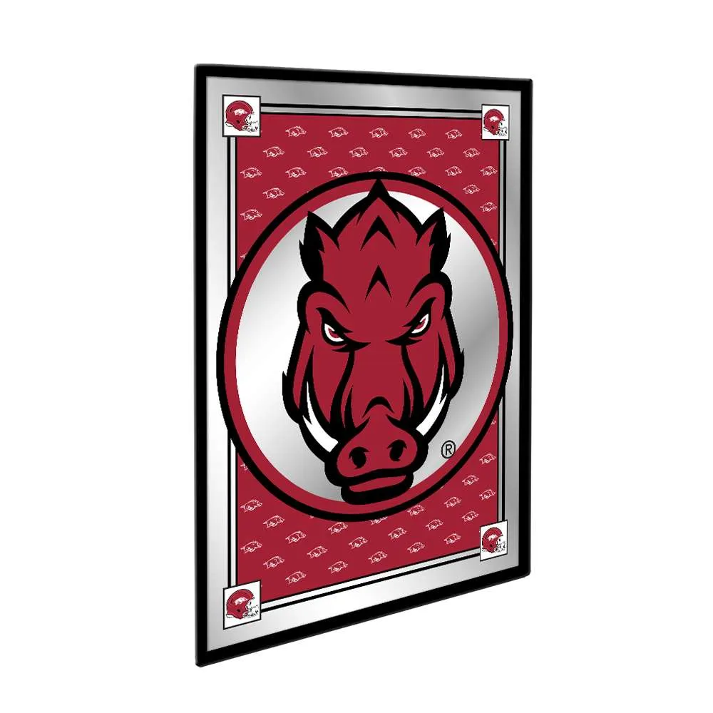 Arkansas Razorbacks: Tusk Stare, Team Spirit - Framed Mirrored Wall Sign