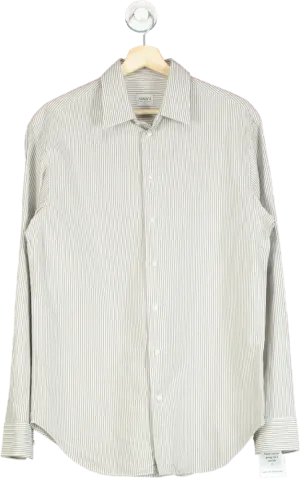 Armani Collezioni White Striped Shirt UK L