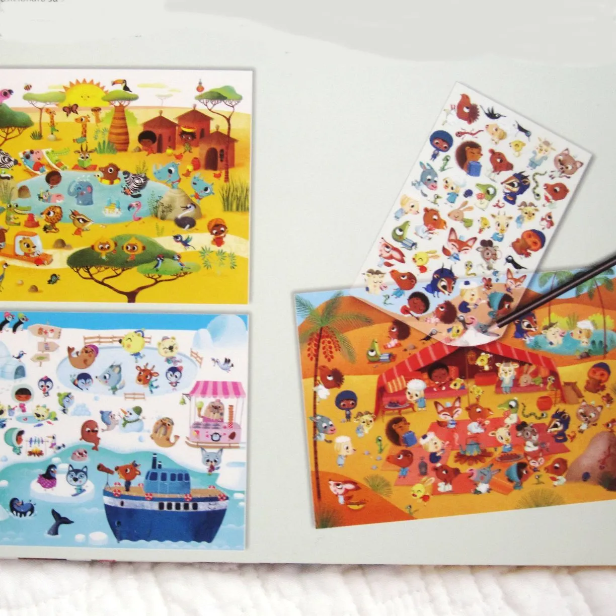 Around the World Transfers Craft Kit by Djeco, Ages 4 