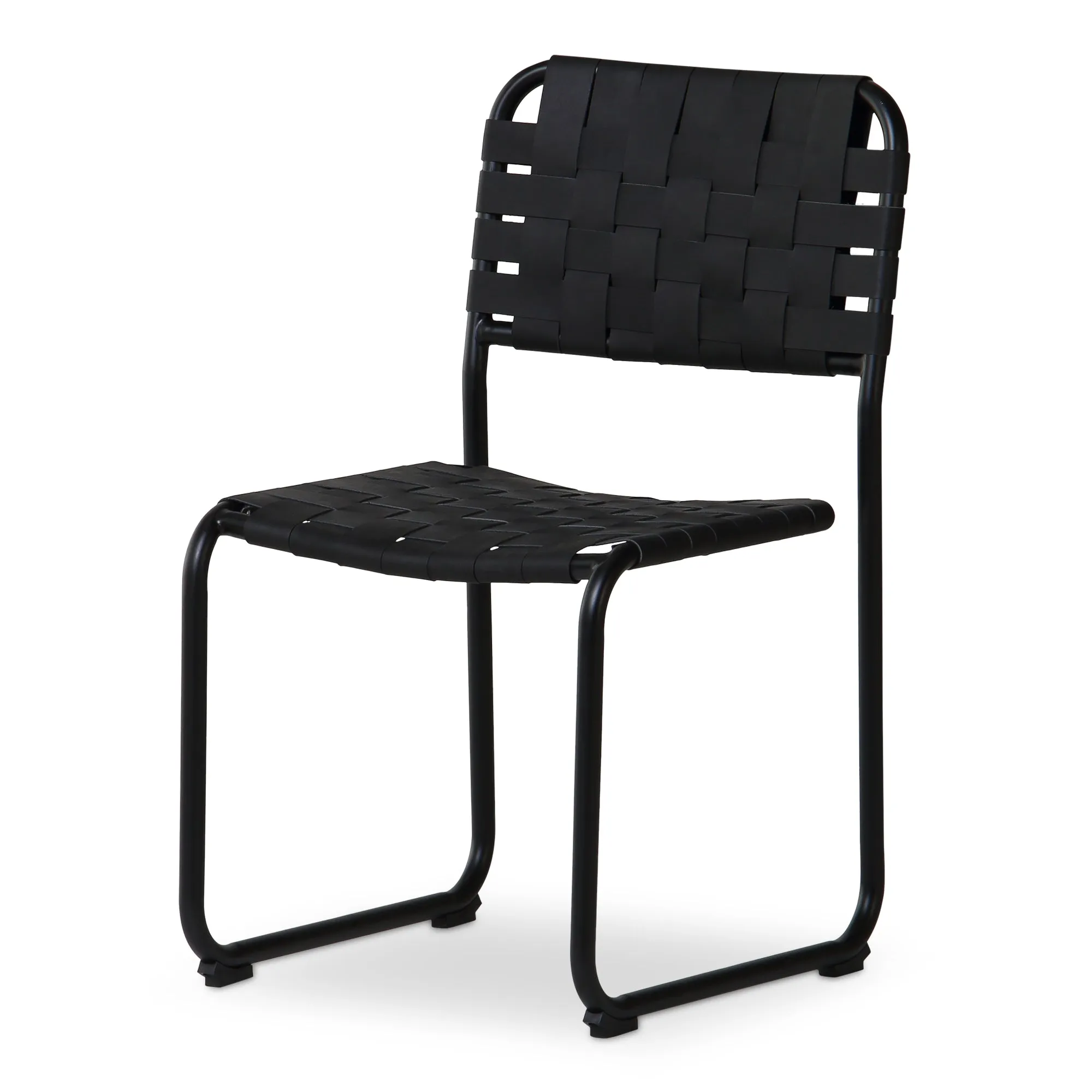 Artisanal Woven Dining Duo - Elegant Iron & Leather Seats