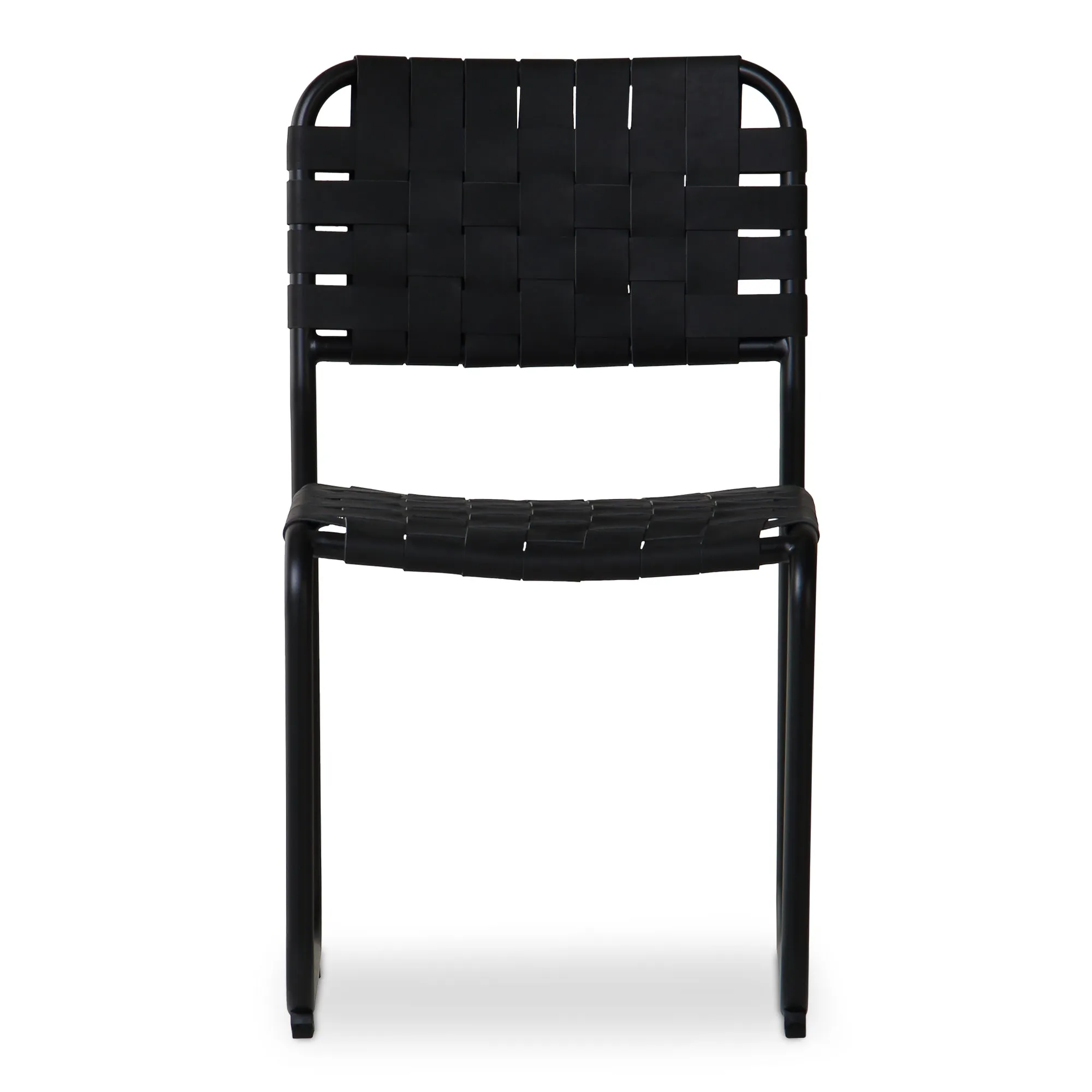 Artisanal Woven Dining Duo - Elegant Iron & Leather Seats