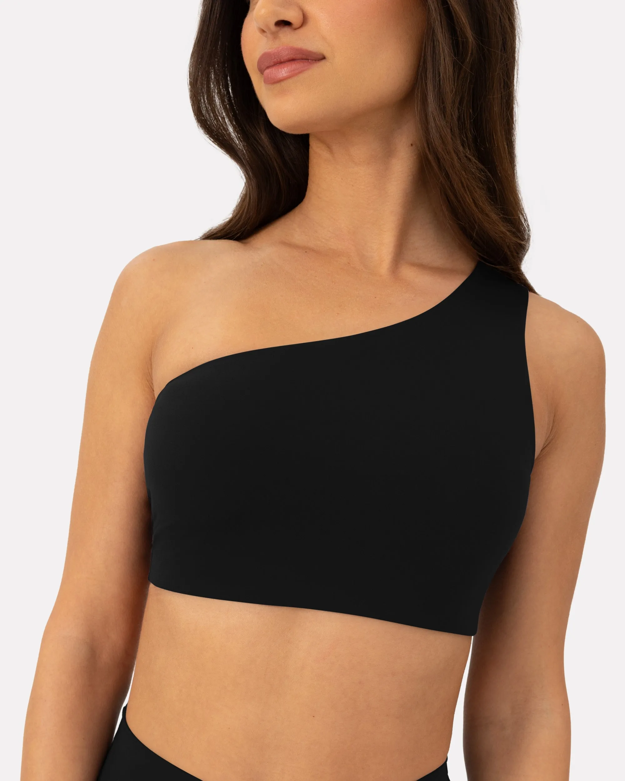Athleisure One-Shoulder Low-Support Sports Bra