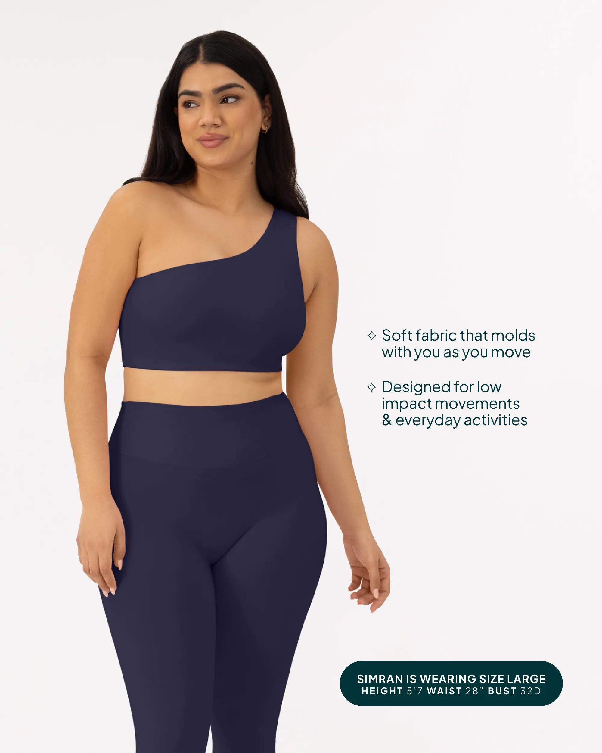 Athleisure One-Shoulder Low-Support Sports Bra
