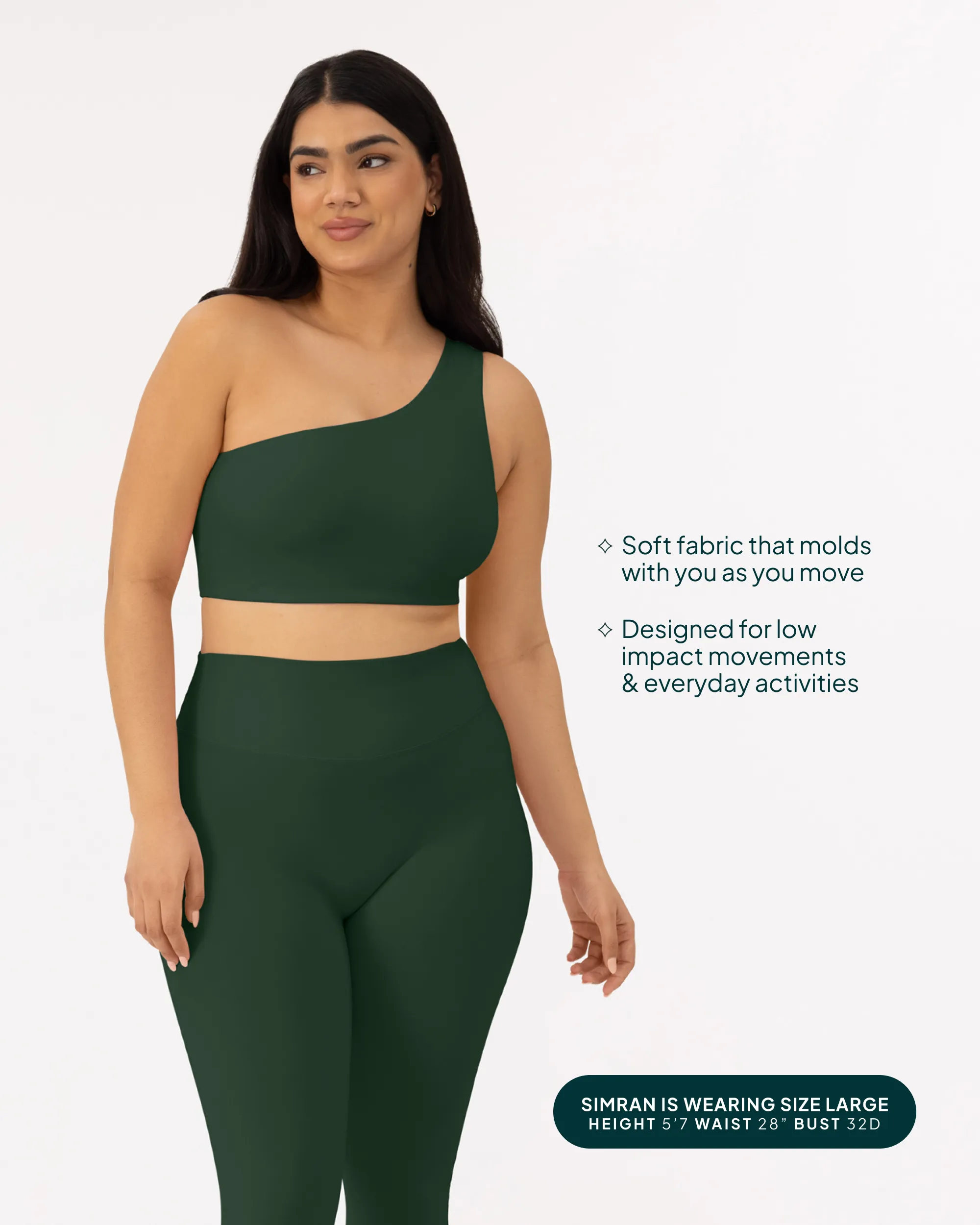 Athleisure One-Shoulder Low-Support Sports Bra