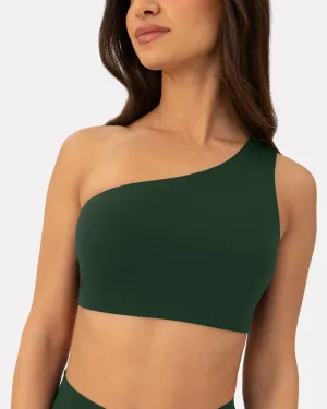Athleisure One-Shoulder Low-Support Sports Bra