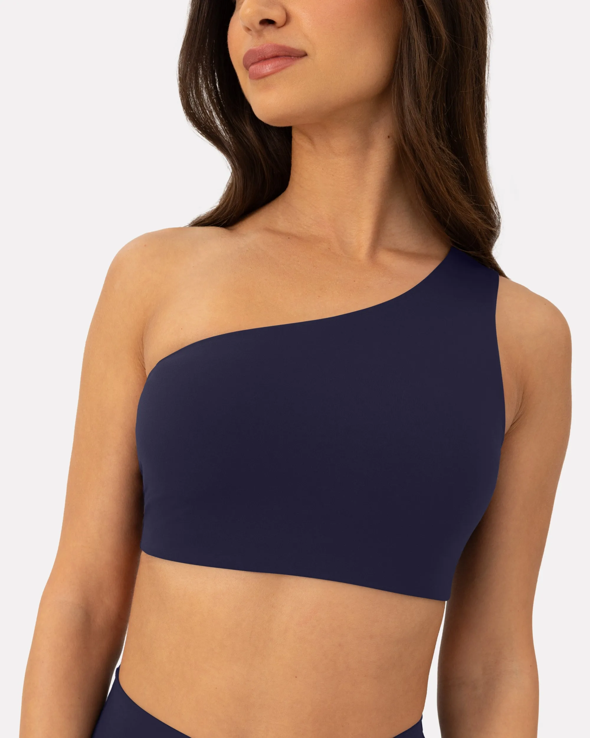 Athleisure One-Shoulder Low-Support Sports Bra