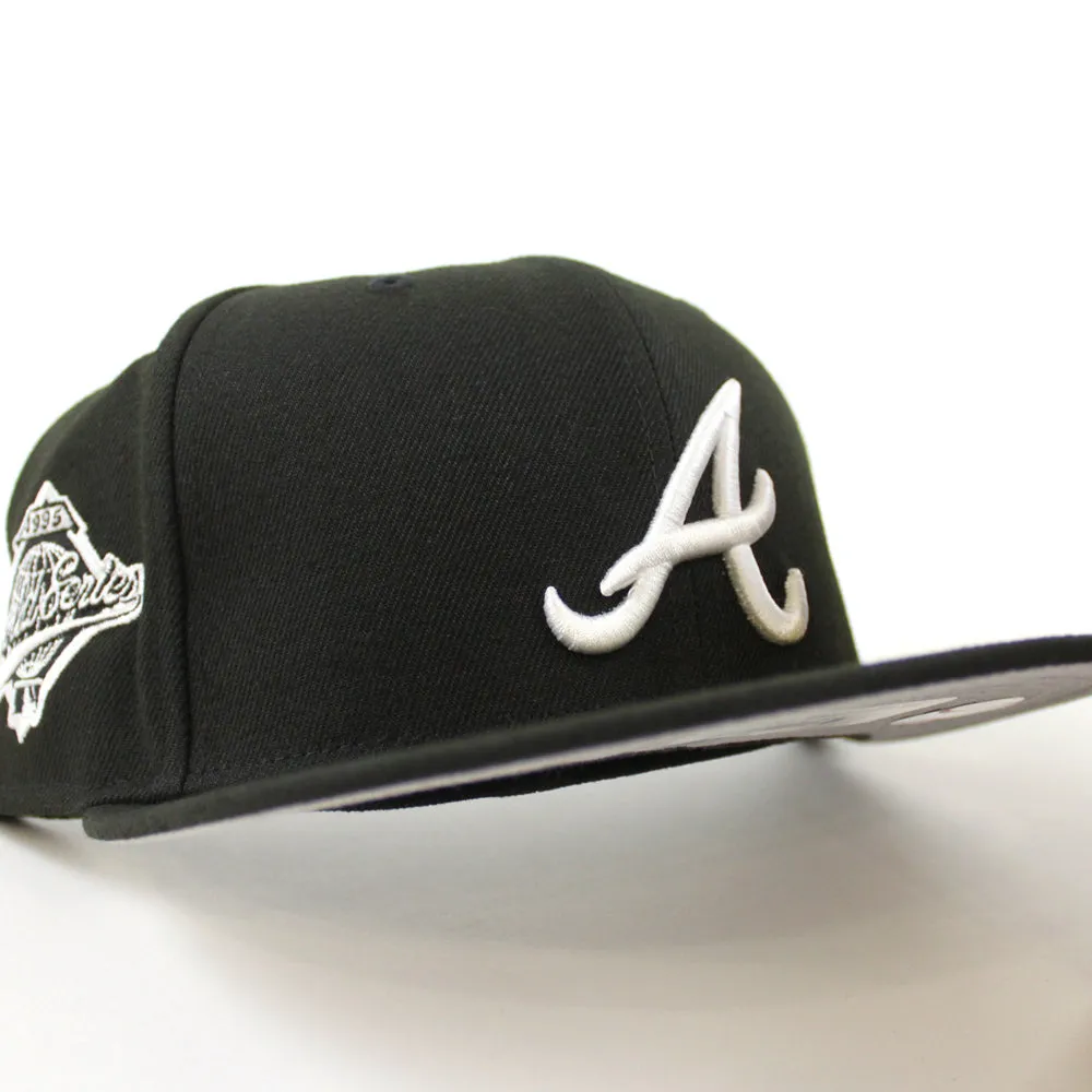 Atlanta Braves World Series New Era 59Fifty Fitted hat (Black White Gray Under Brim)