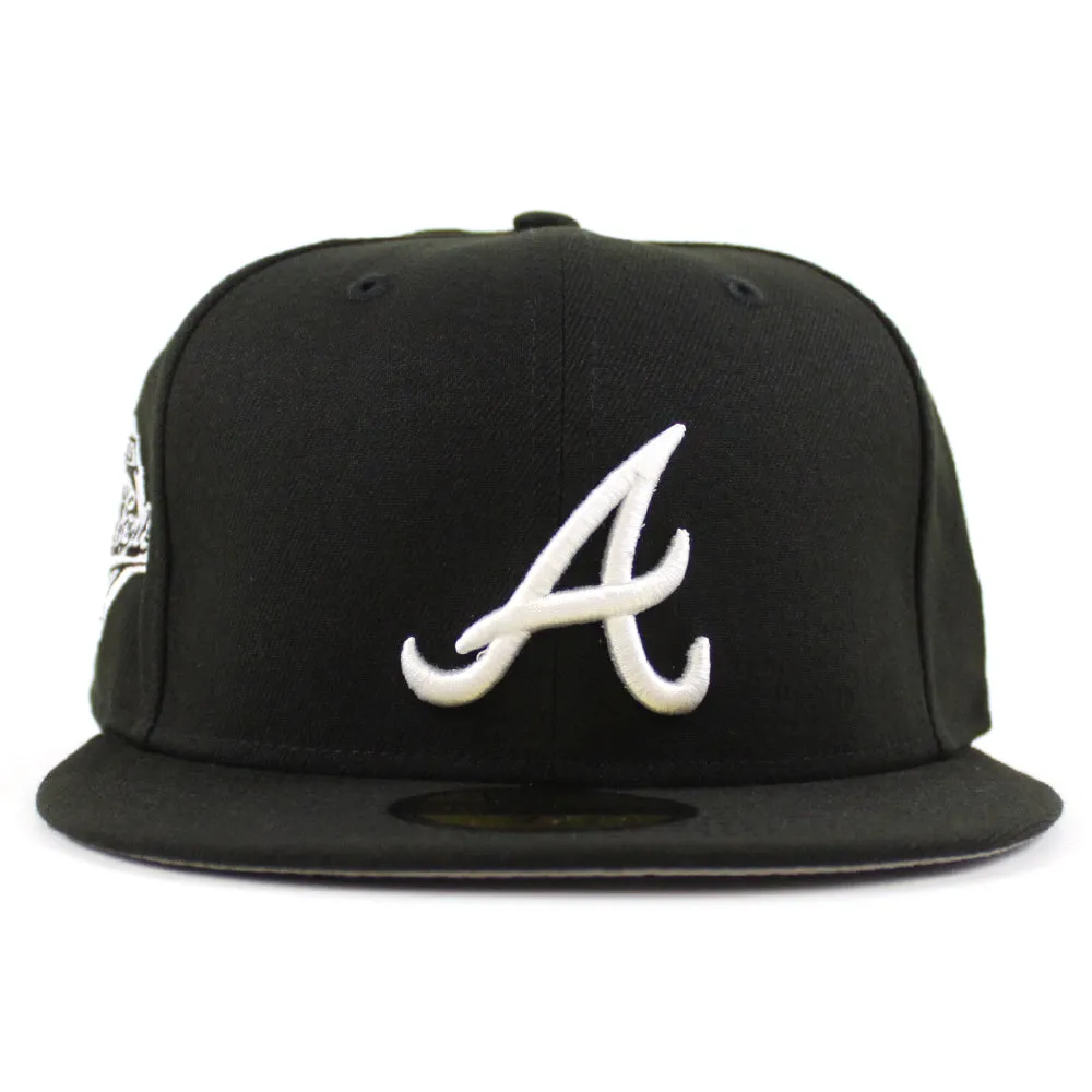 Atlanta Braves World Series New Era 59Fifty Fitted hat (Black White Gray Under Brim)