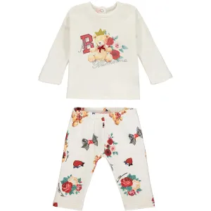 Baby Girl Teddy Bear Cotton Outfit Set