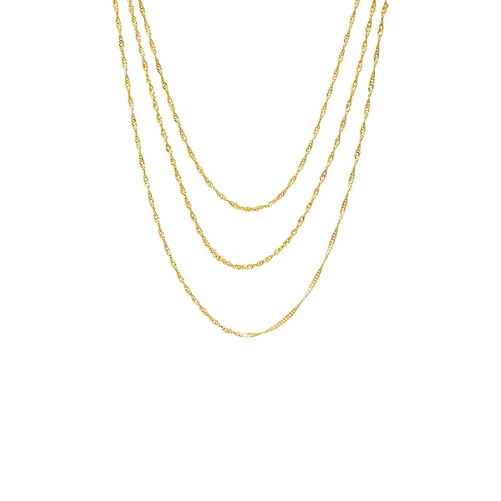 Baby Twisted Rope Chain Necklace Combo Set