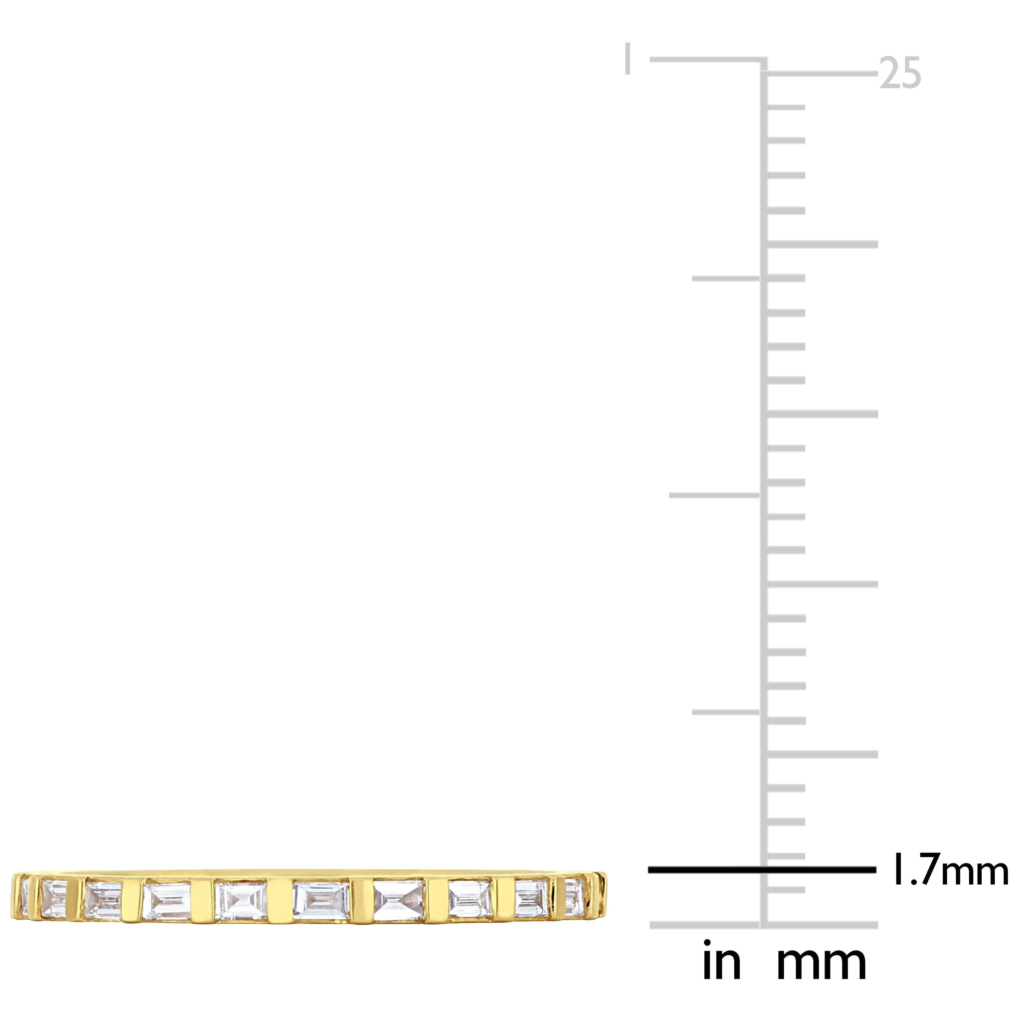 Baguette-Cut Full Eternity Band 14K Yellow Gold