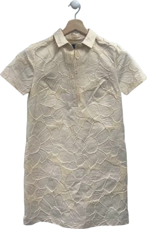 Banana Republic Beige Floral Textured Dress UK XS