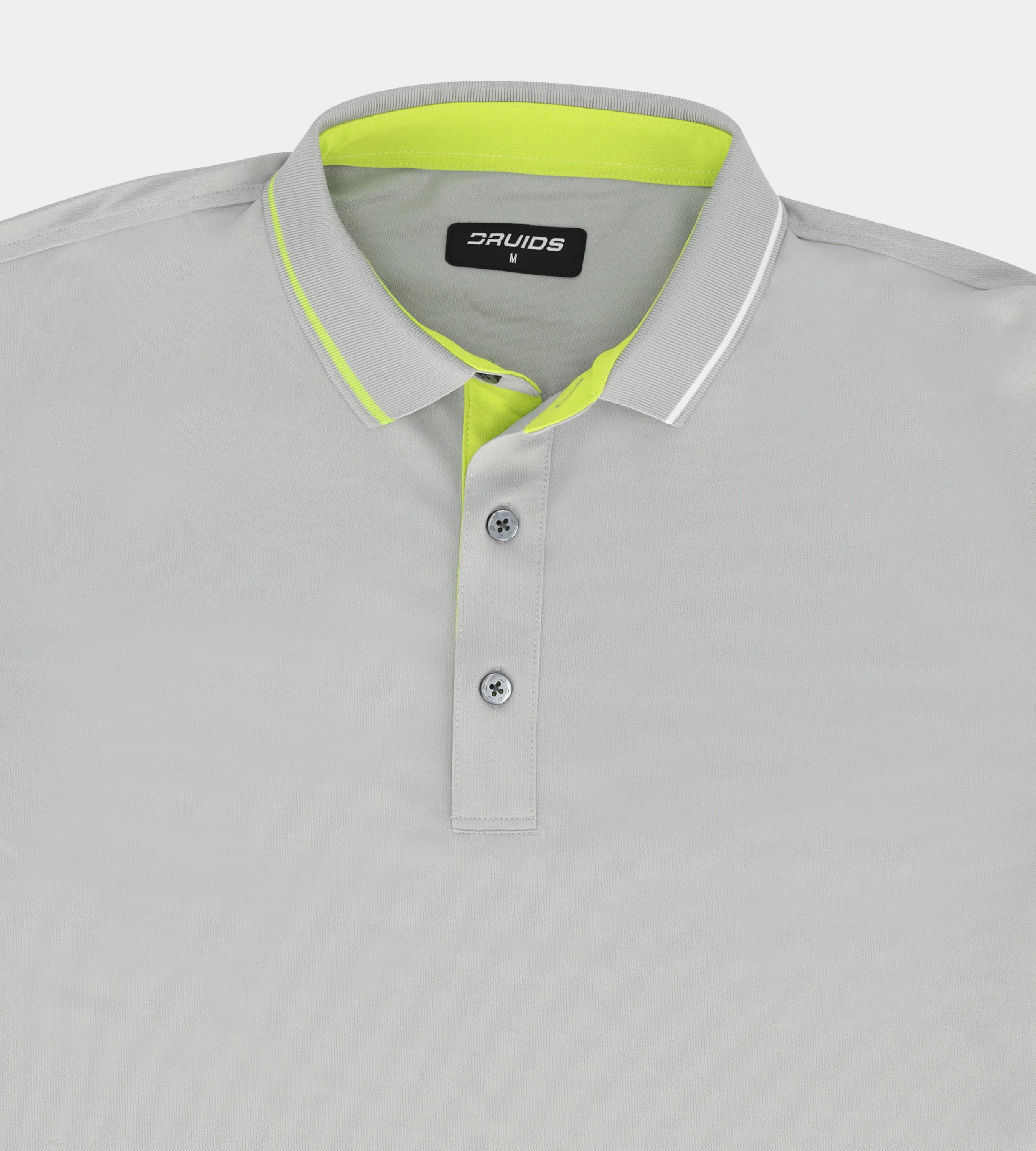 BAND LONG SLEEVE POLO - GREY