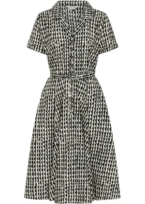 Banned Bella Nature Waves 50's Swing Dress Cream