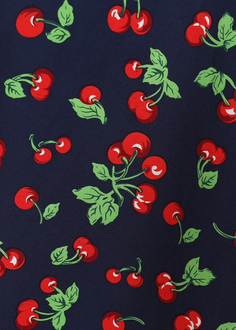Banned Cary Cherry 50's Swing Skirt Navy
