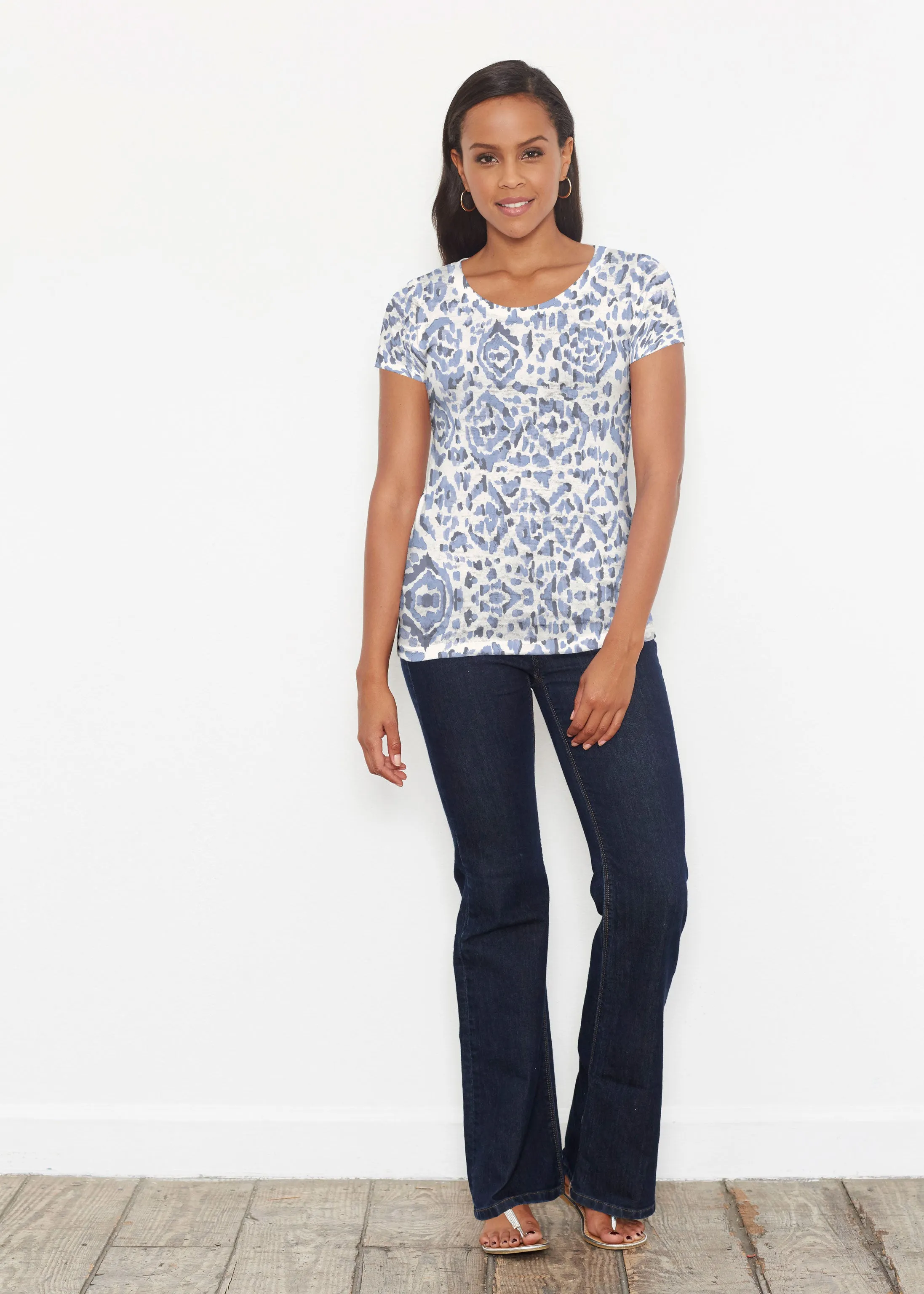 Batik Zebra (7753) ~ Signature Short Sleeve Scoop Shirt