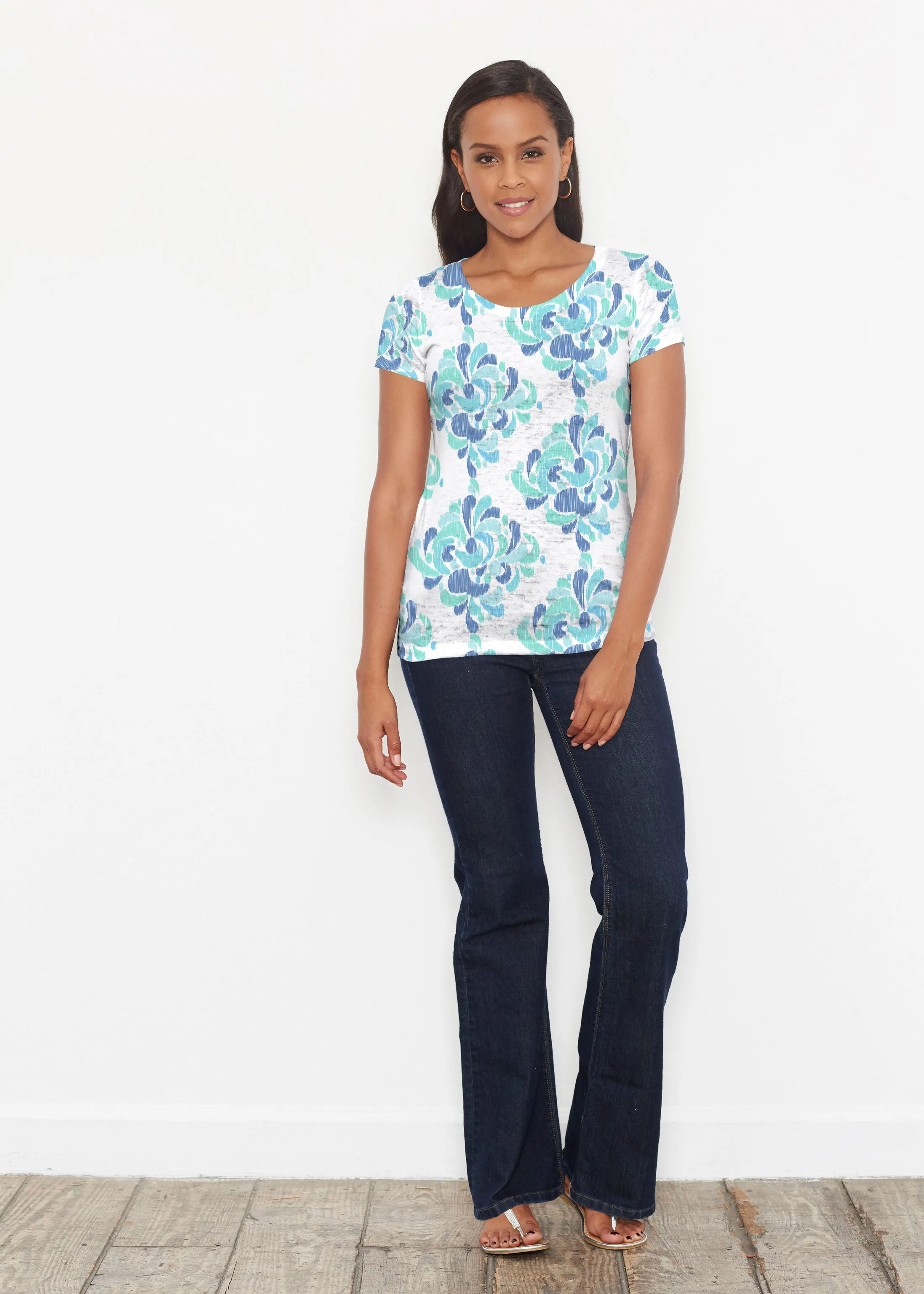 Be Jeweled (7811) ~ Signature Short Sleeve Scoop Shirt