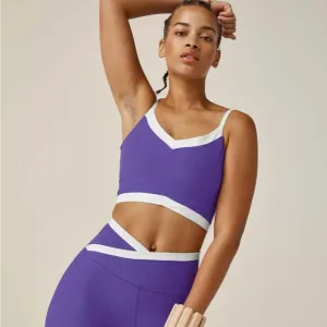 Beyond Yoga Spacedye Purple Sports Bra