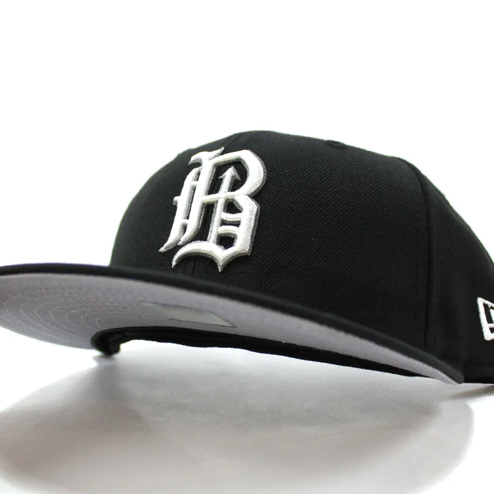 Birmingham Barons New Era 59Fifty Fitted hats (AIR JORDAN IX BARONS GRAY UNDER BRIM)