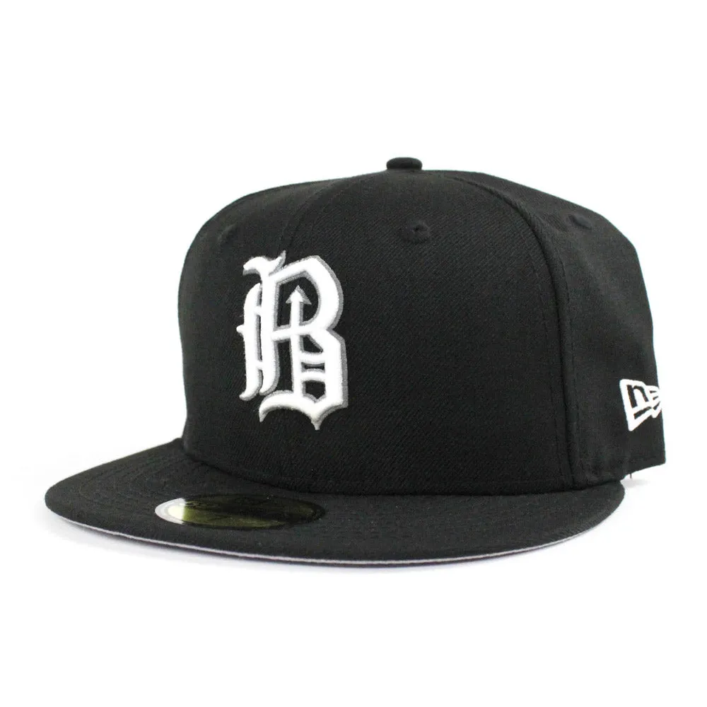 Birmingham Barons New Era 59Fifty Fitted hats (AIR JORDAN IX BARONS GRAY UNDER BRIM)