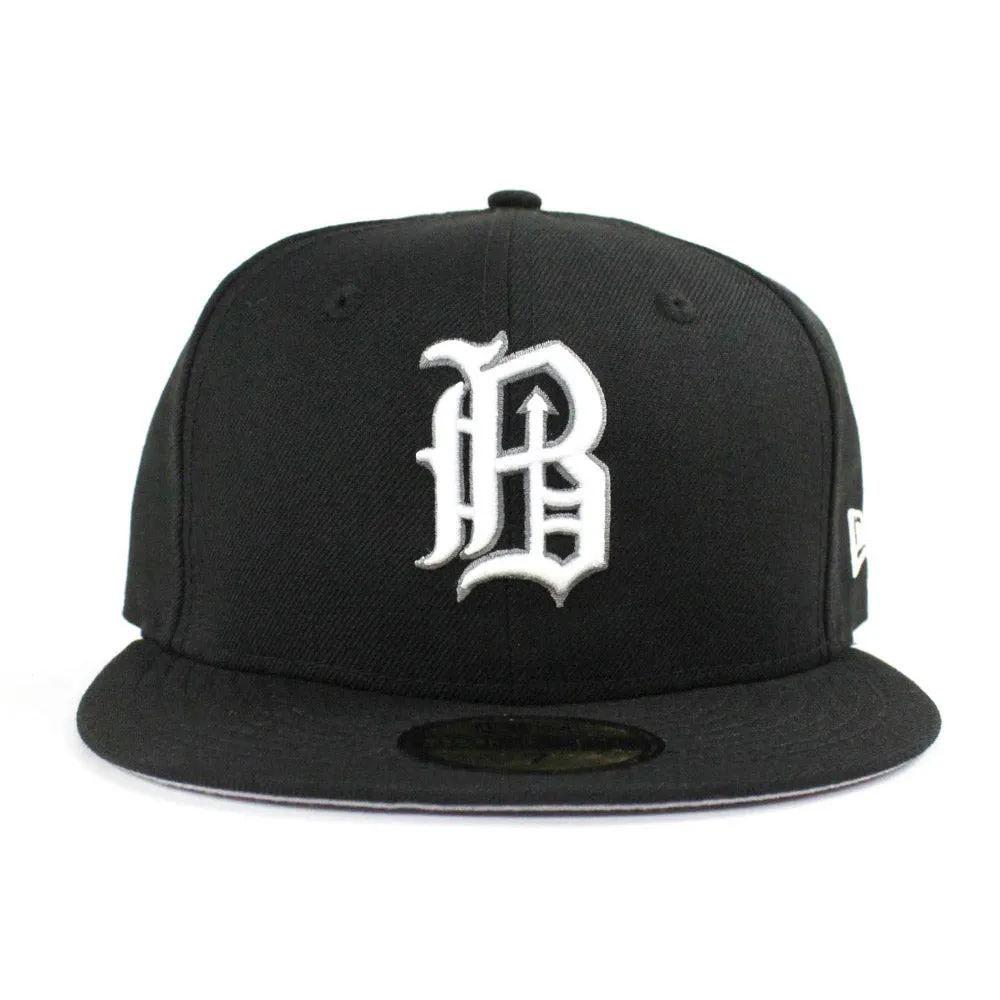 Birmingham Barons New Era 59Fifty Fitted hats (AIR JORDAN IX BARONS GRAY UNDER BRIM)