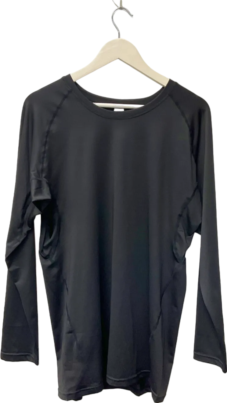 Black Long Sleeve Top UK 2XL