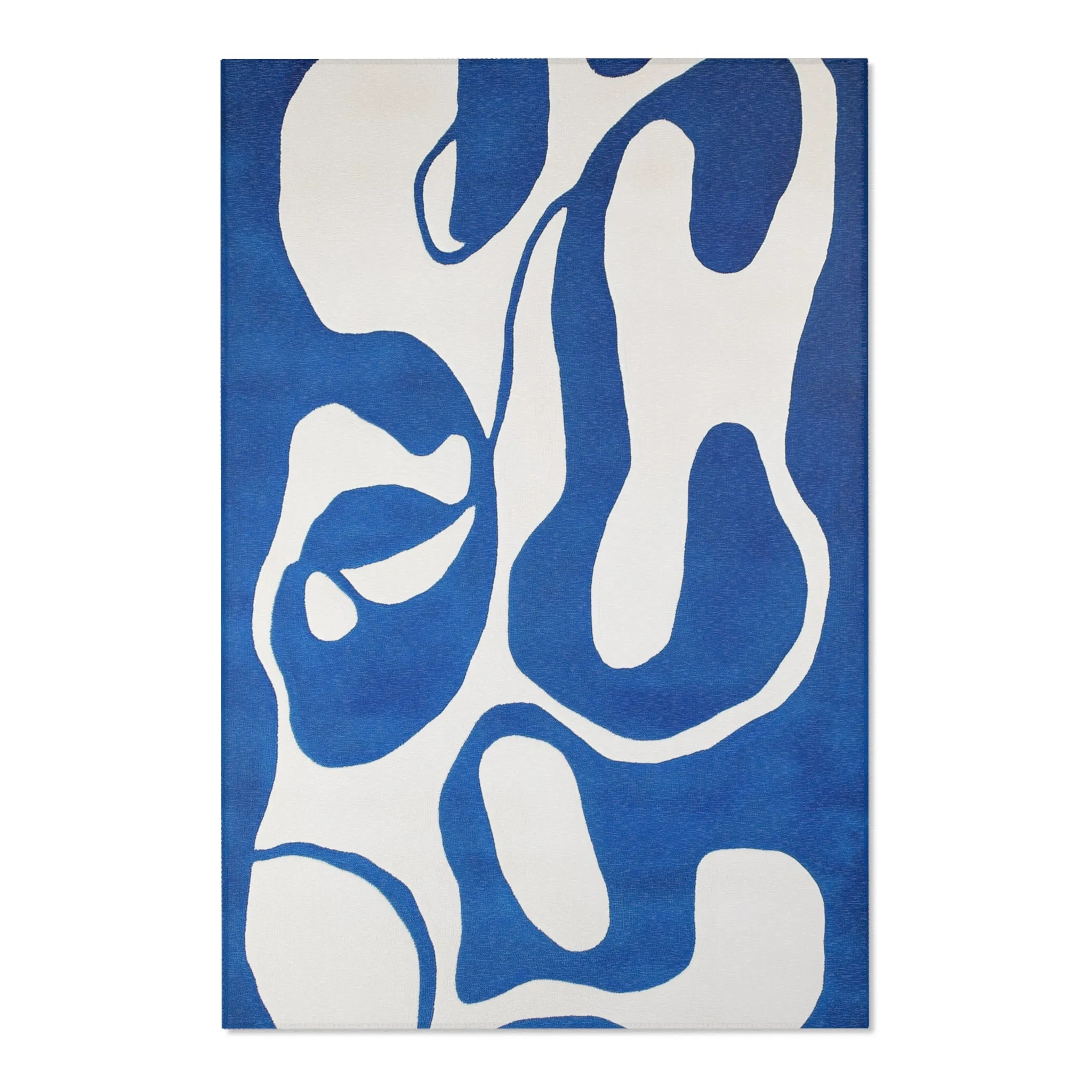 Blue Flow Abstract Modern Rug