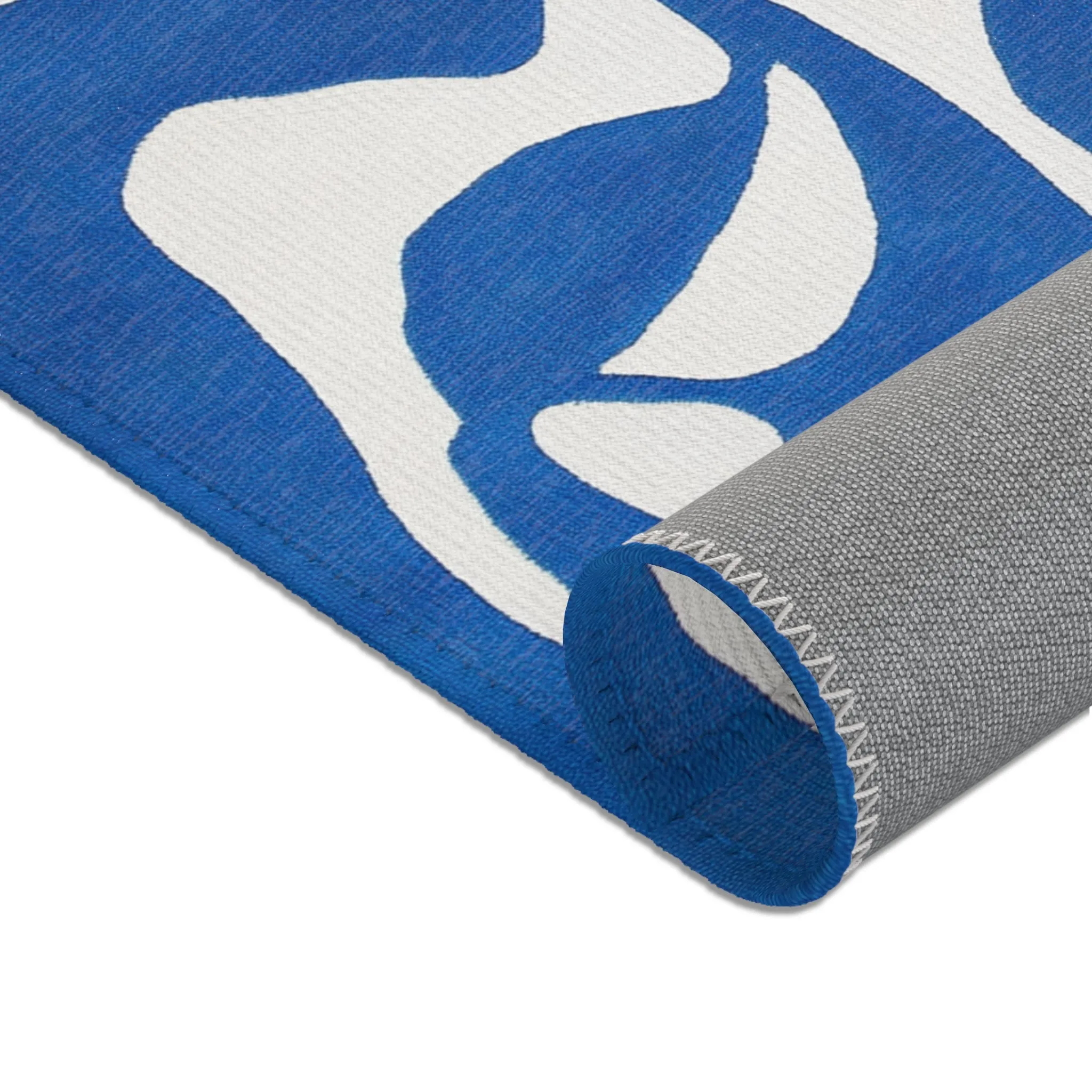 Blue Flow Abstract Modern Rug
