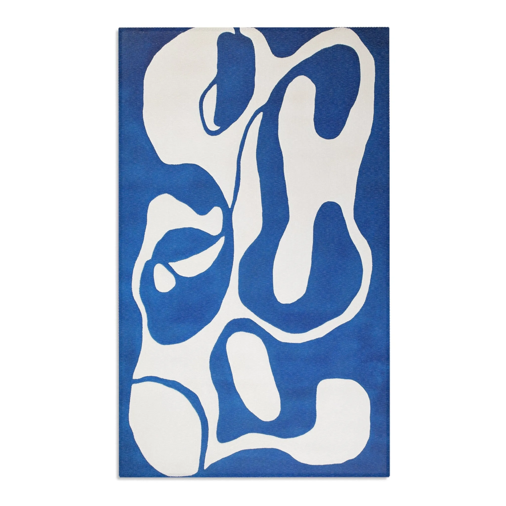 Blue Flow Abstract Modern Rug