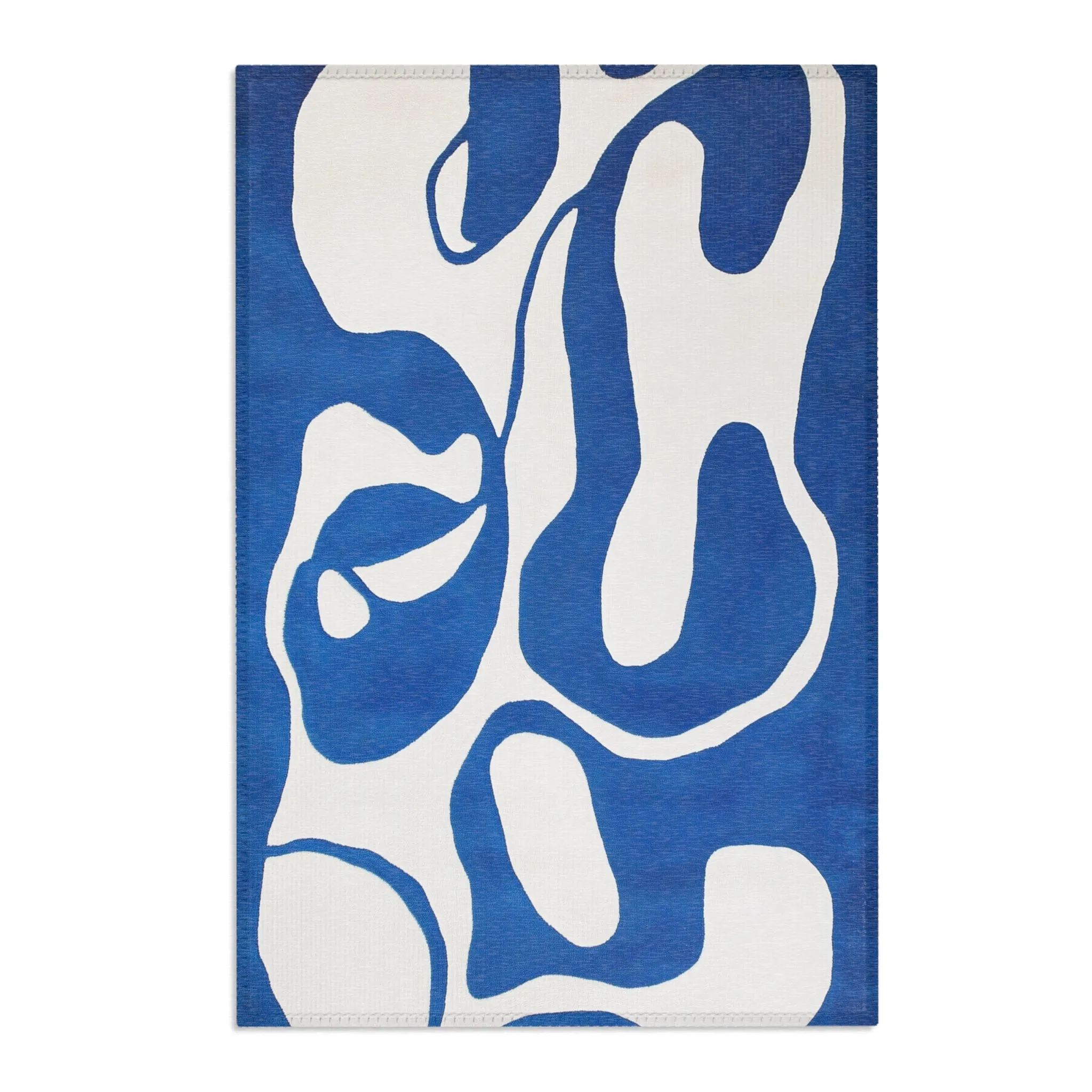 Blue Flow Abstract Modern Rug