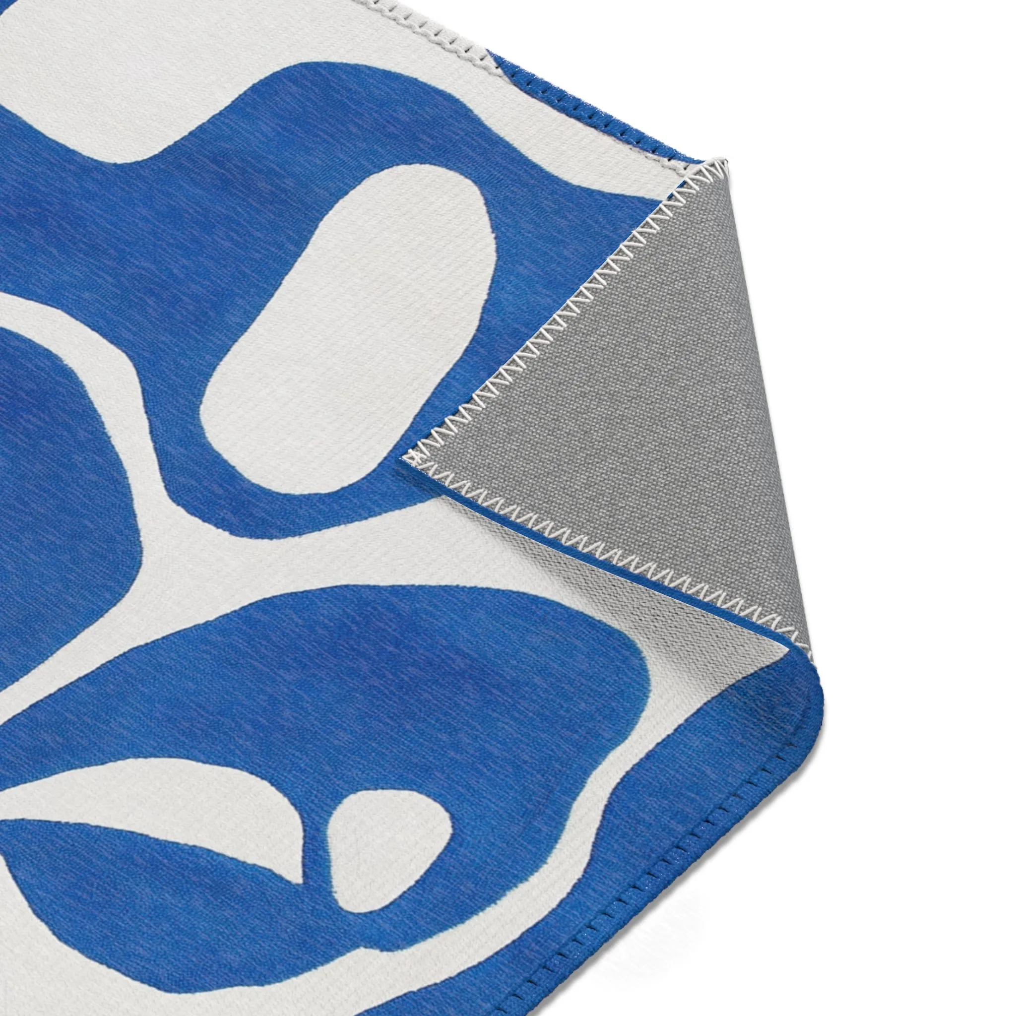 Blue Flow Abstract Modern Rug