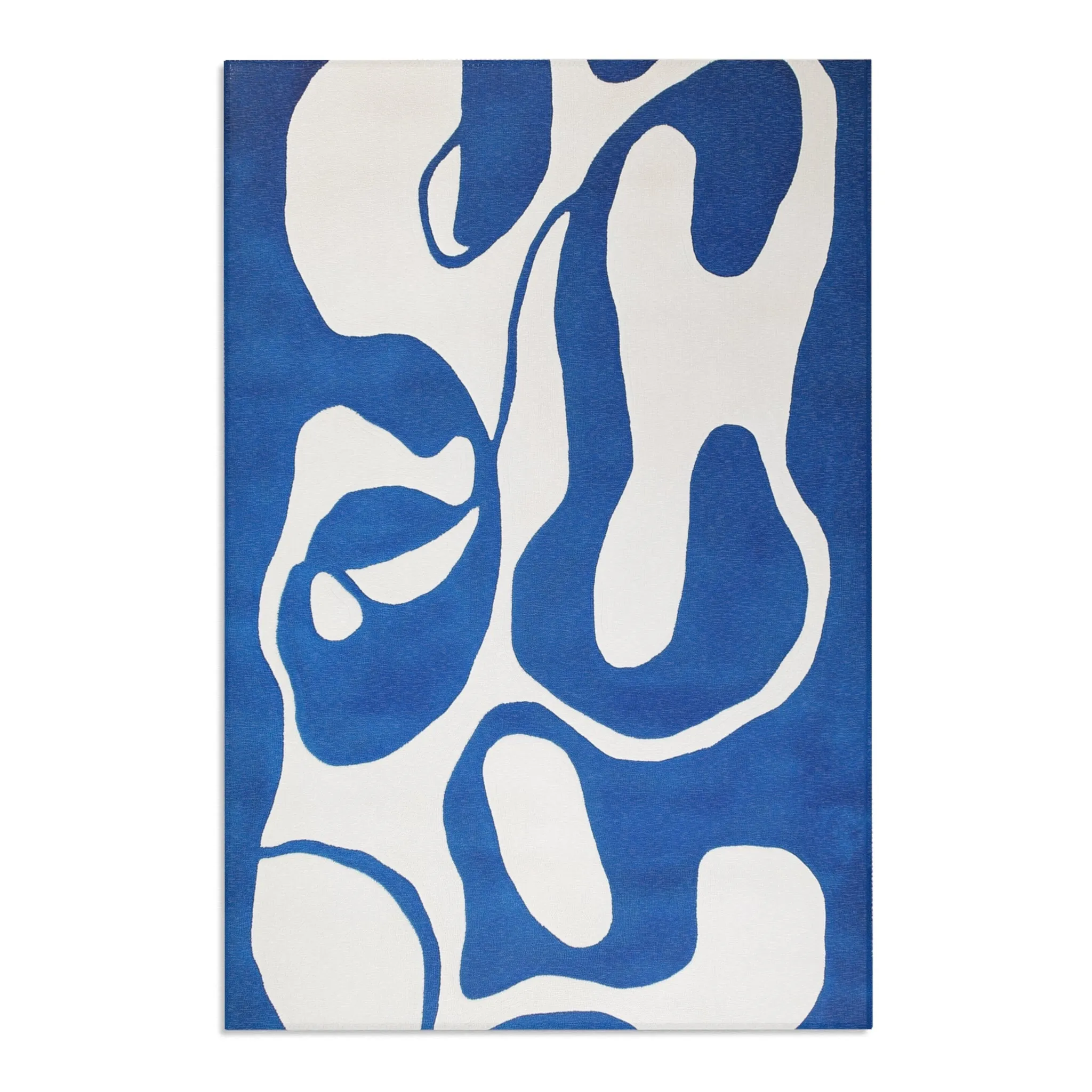 Blue Flow Abstract Modern Rug