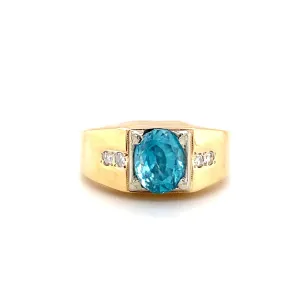 Blue Topaz Tank Ring