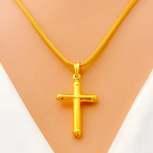 Bold Elegant 22k Gold Cross Pendant