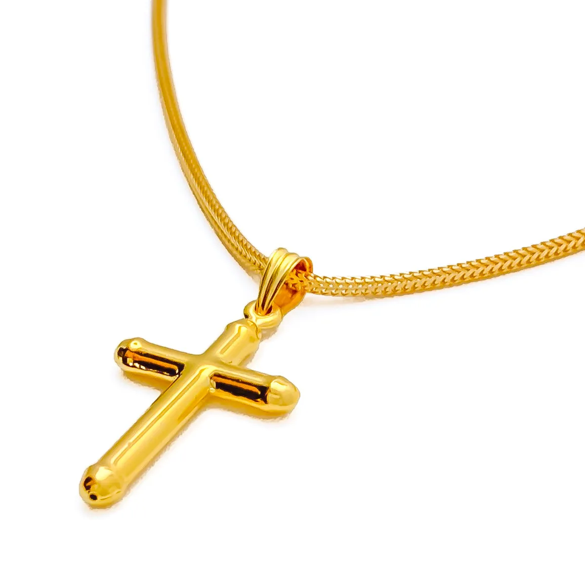 Bold Elegant 22k Gold Cross Pendant