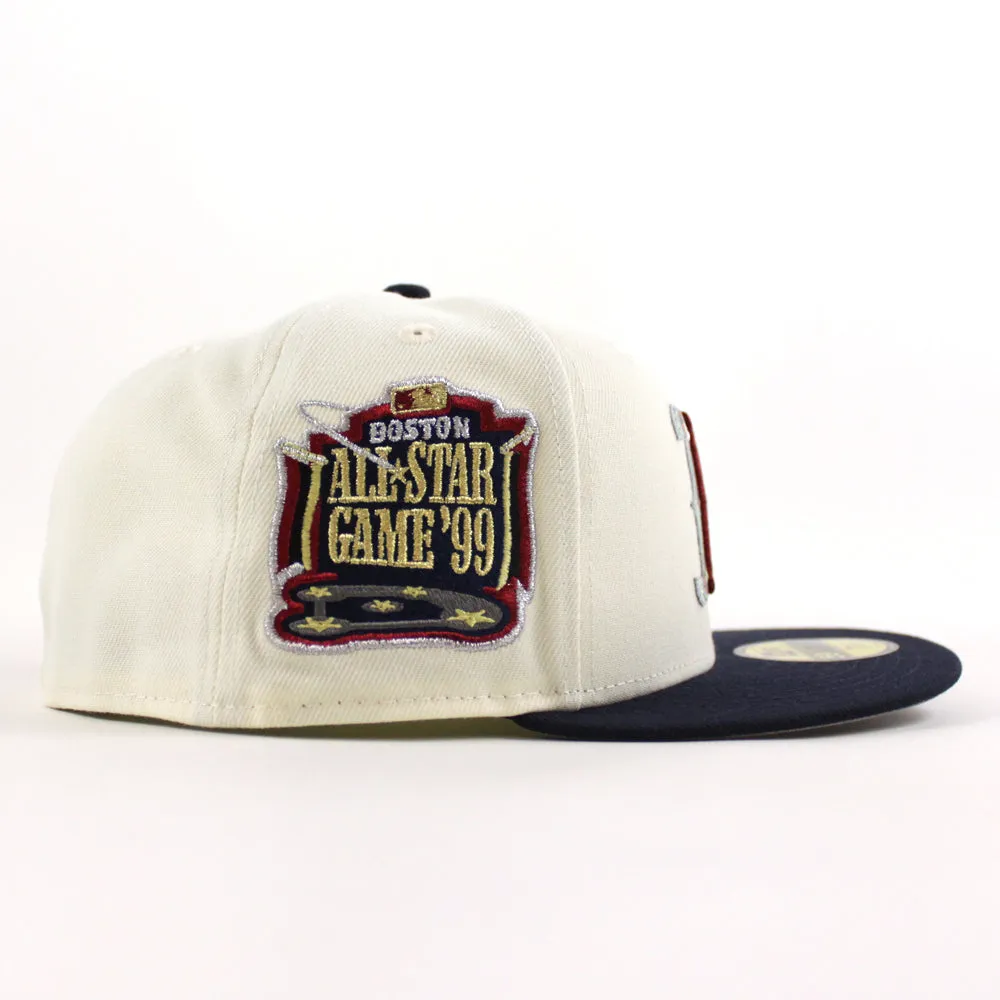 Boston Red Sox 1999 All Star Game New Era 59Fifty Fitted Hat (Chrome White Navy Gray Under Brim)