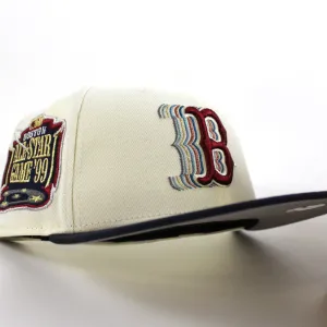 Boston Red Sox 1999 All Star Game New Era 59Fifty Fitted Hat (Chrome White Navy Gray Under Brim)