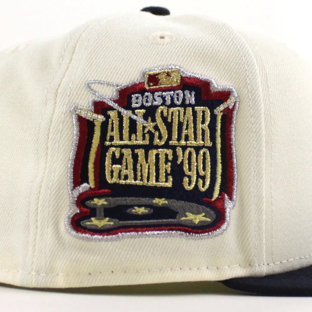 Boston Red Sox 1999 All Star Game New Era 59Fifty Fitted Hat (Chrome White Navy Gray Under Brim)
