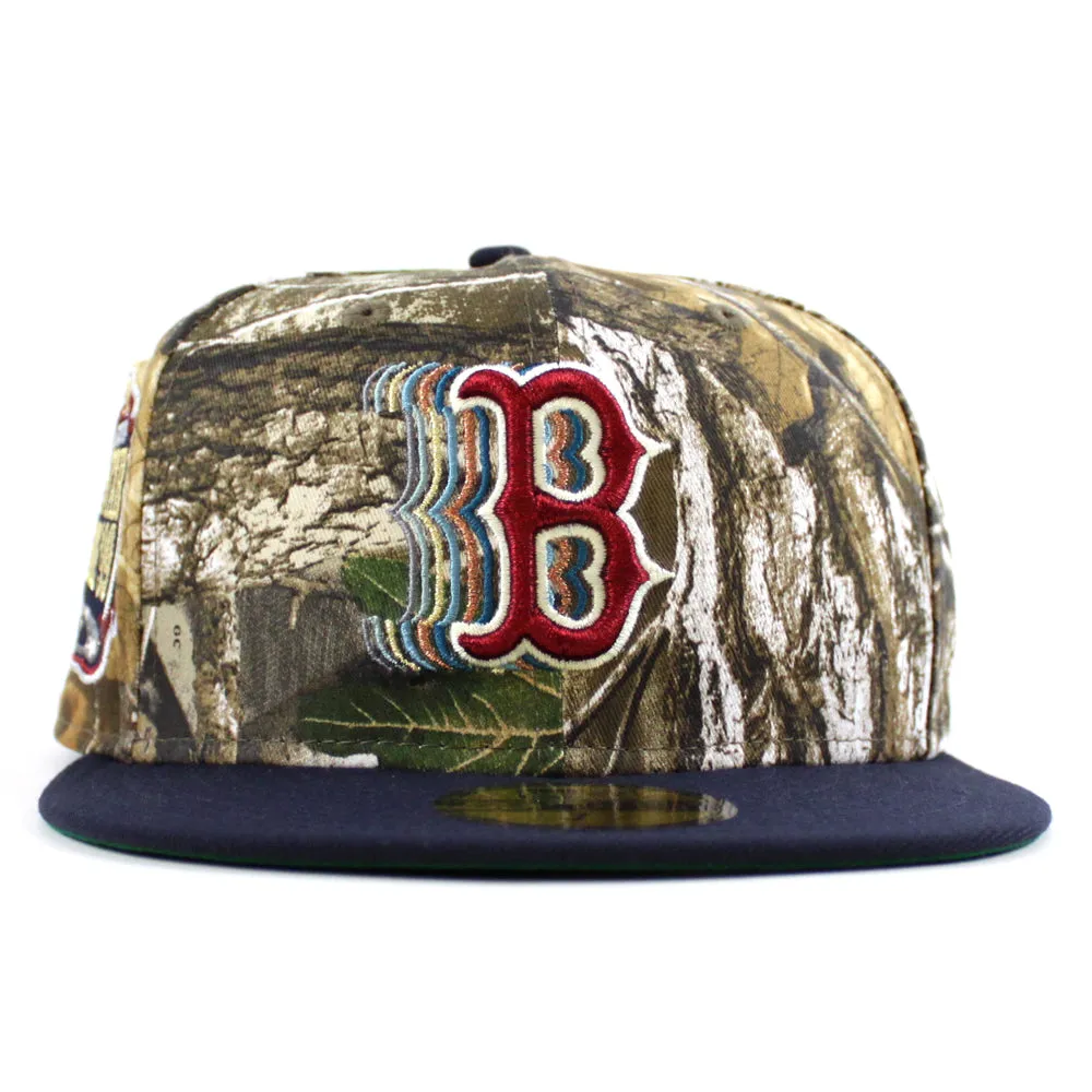 Boston Red Sox 1999 All Star Game New Era 59Fifty Fitted Hat (RealTree Camo Navy Green Under Brim)