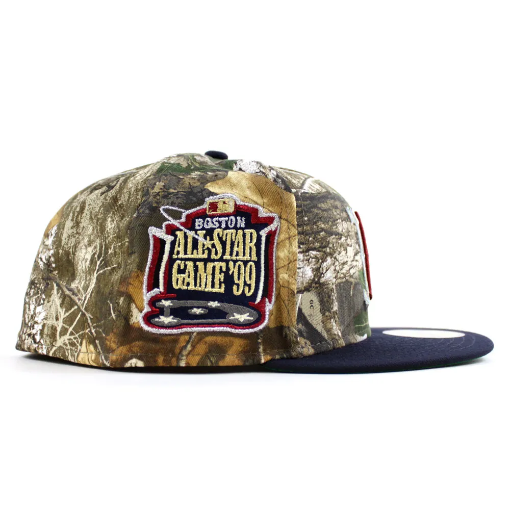 Boston Red Sox 1999 All Star Game New Era 59Fifty Fitted Hat (RealTree Camo Navy Green Under Brim)