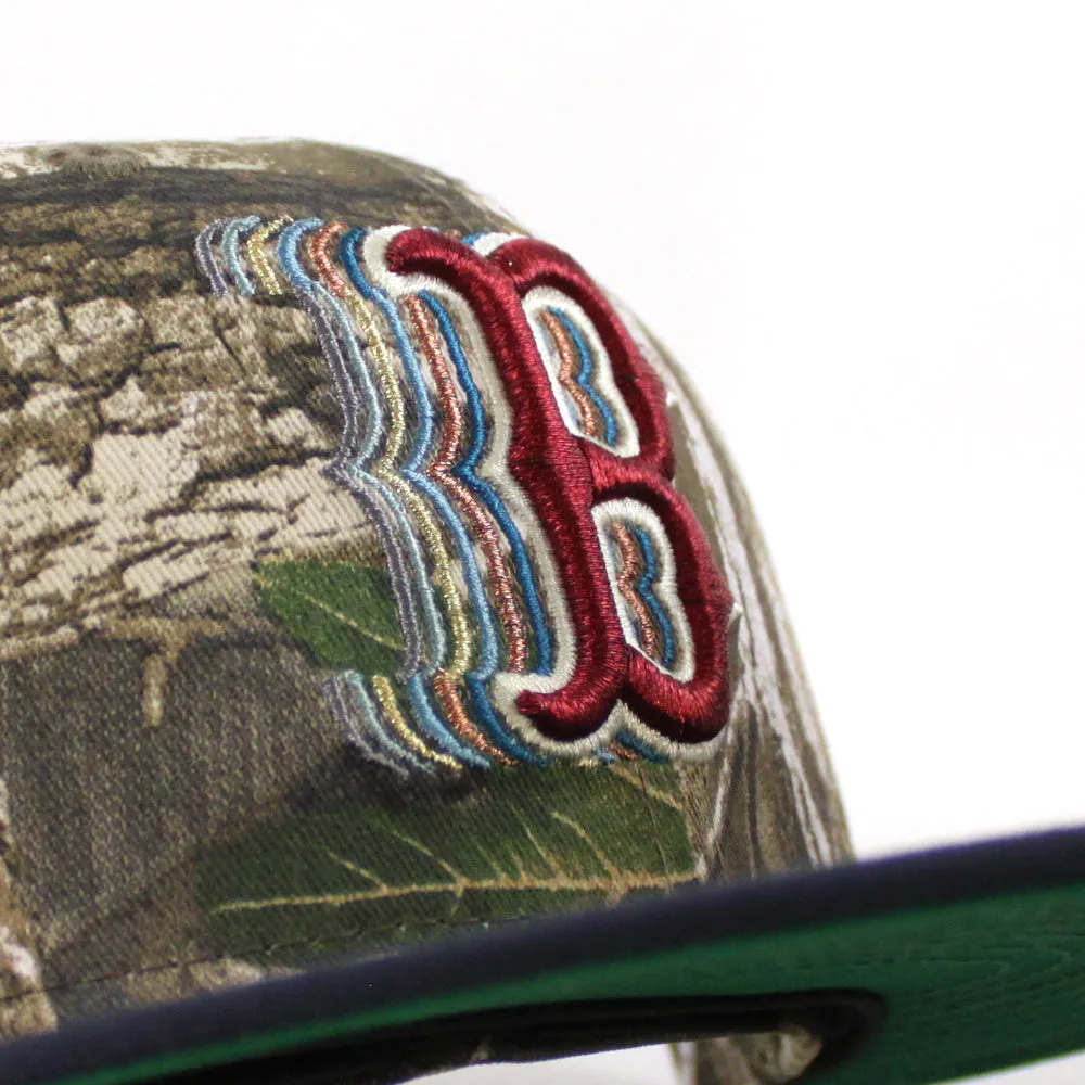 Boston Red Sox 1999 All Star Game New Era 59Fifty Fitted Hat (RealTree Camo Navy Green Under Brim)