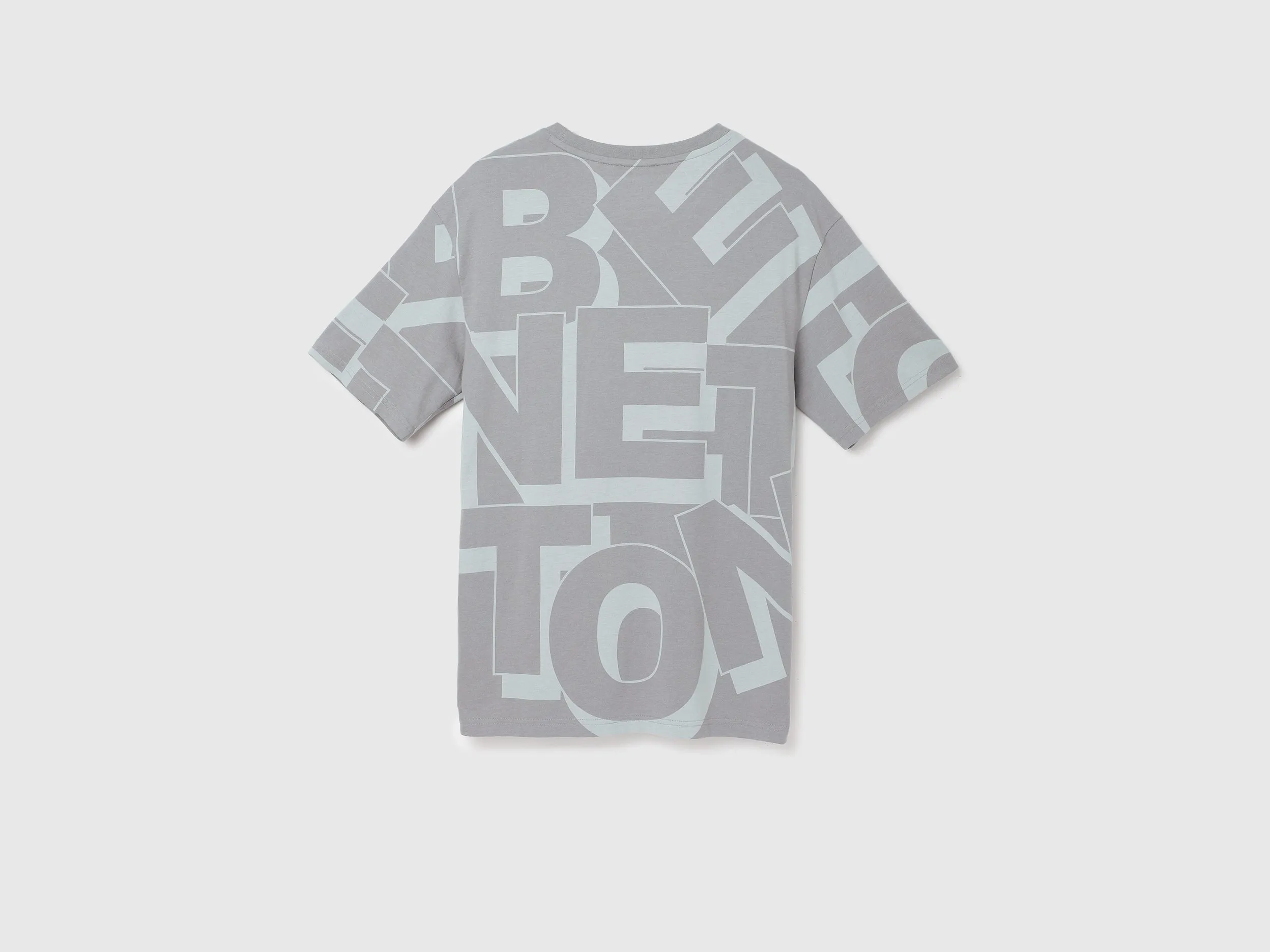 Boxy Fit Round Neck Printed Pattern T-shirt
